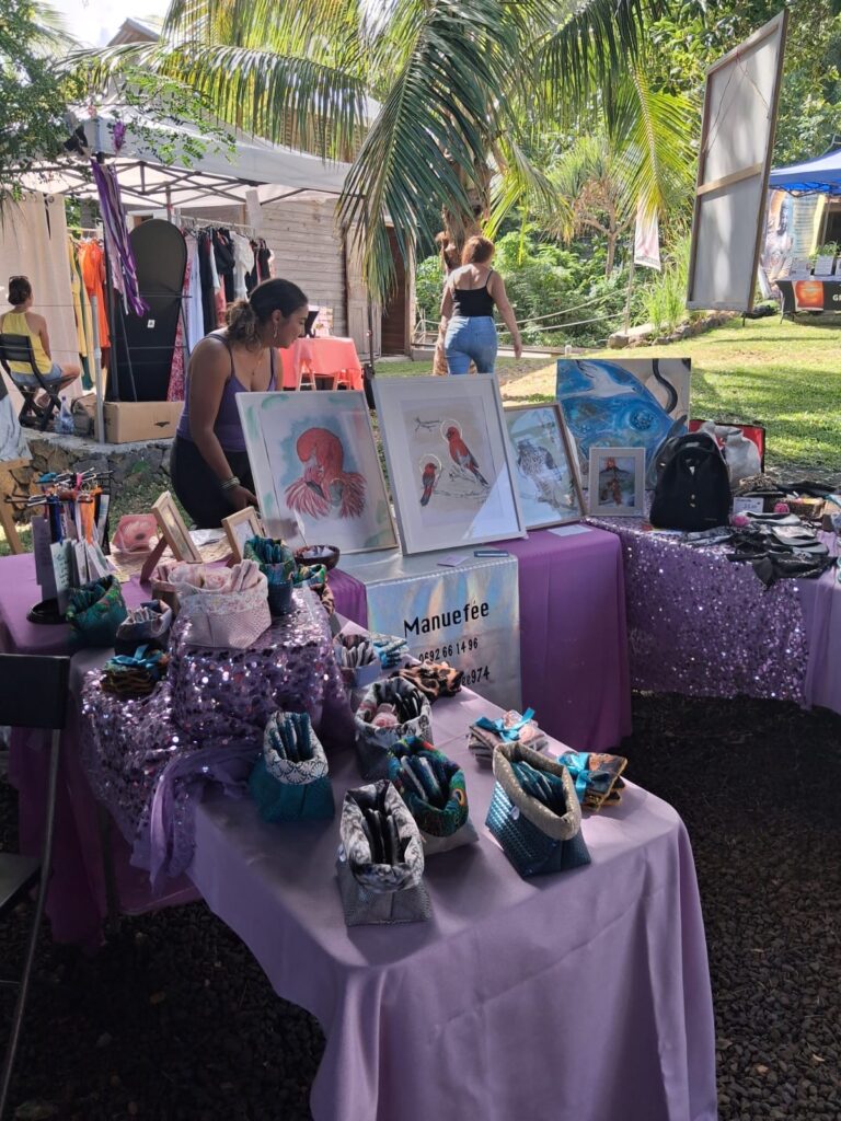Exposants et visiteurs du Parcours des Fées à Saint-Pierre, La Réunion